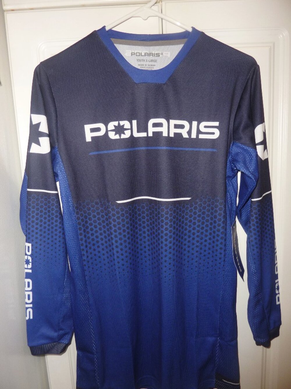 NWT Polaris Throttle Jersey Black and Blue Unisex Size Youth XL